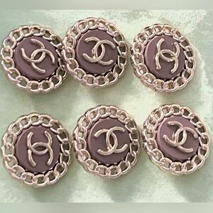 Cc-23mm(Set of 6)Gold tone Alloy/Mocha enamel shank Buttons/stamped/beautiful